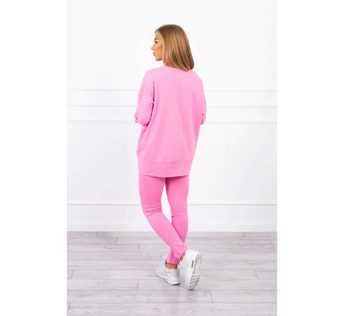 Souprava s oversize halenkou světle růžová Souprava s oversize halenkou světle růžová