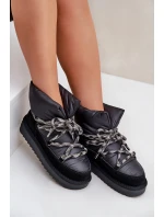 Semišové Sněhule Dámské S Šněrováním  Černé model 21679979 - D.Franklin