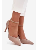 Třpytivé lodičky s páskem model 21788291 - Boto Třpytivé lodičky s páskem model 21788291 - Boto