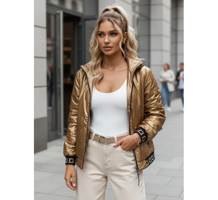 Dámská prošívaná bunda beige Dstreet model 21982790 - FashionStreet