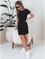 Dámské pruhované mini šaty černé Dstreet model 21986865 - FashionStreet Dámské pruhované mini šaty černé Dstreet model 21986865 - FashionStreet