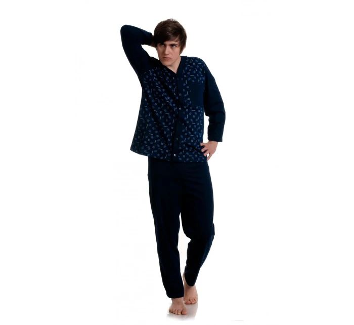 Pánske rozopínacie pyžamo Gucio 298 dł/r 3XL