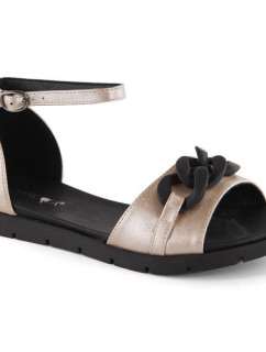 Vinceza W JAN309A ploché sandále so zlatou retiazkou