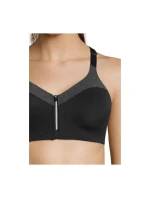 CASALL Sportovní podprsenka se zipem vpředu šedá