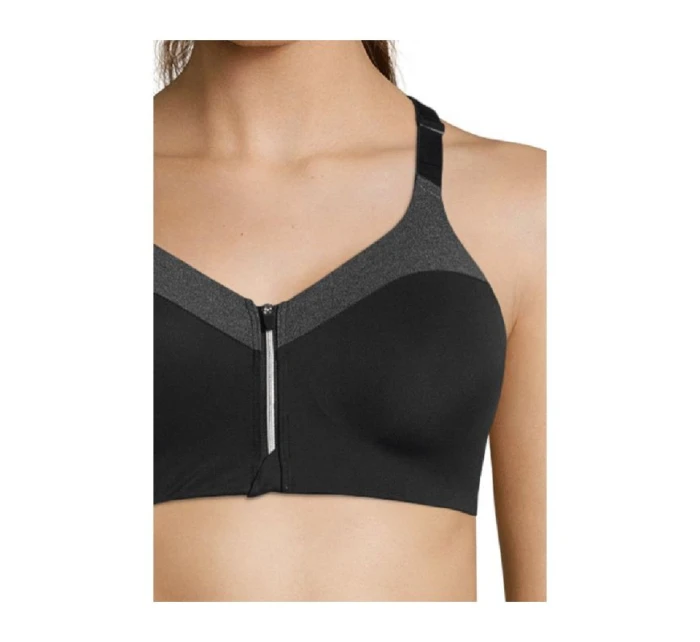 CASALL Sportovní podprsenka se zipem vpředu šedá