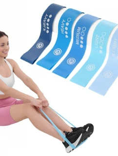 CROSSFIT MINI BLUE BAND 5V1 ENERO FIT FITNESS GUMOVÝ SET