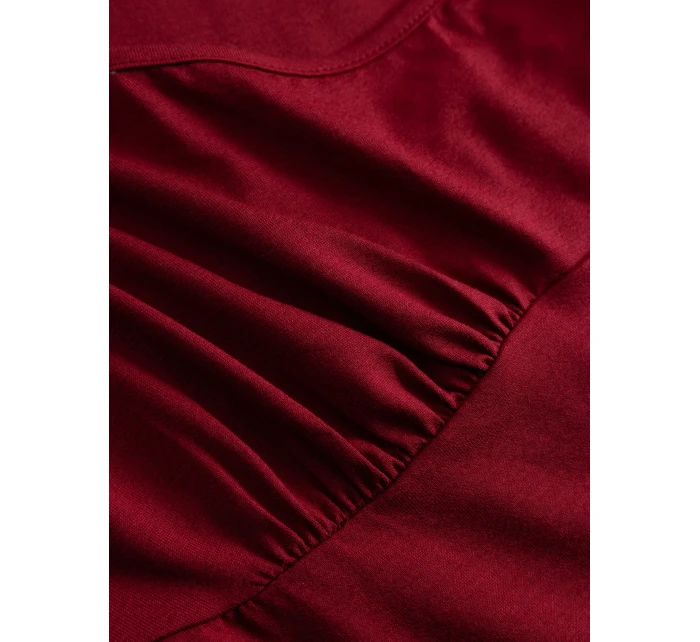 Tričko model 18345387 Wine - Momenti Per Me Tričko model 18345387 Wine - Momenti Per Me