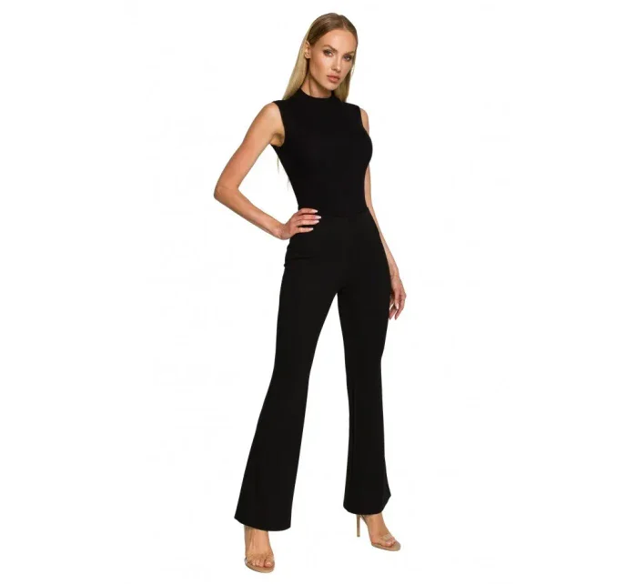 Rozšírené nohavice s vysokým pásom M704 čierne - MOE