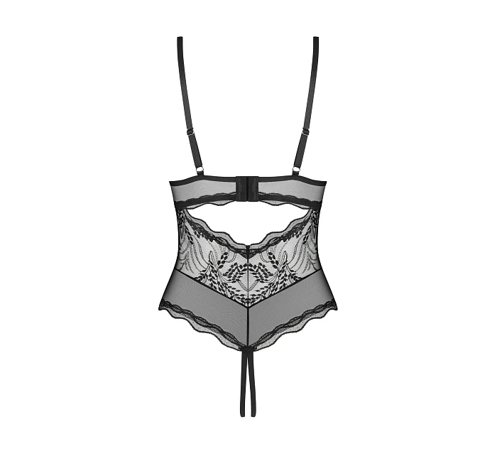 Dámské body Teddy černé model 22097957 - Obsessive Dámské body Teddy černé model 22097957 - Obsessive