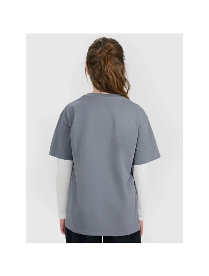 Dívčí tričko oversize s potiskem model 21870603 - 4F Dívčí tričko oversize s potiskem model 21870603 - 4F
