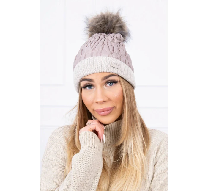 Čepice model 18743588 béžová - K-Fashion Čepice model 18743588 béžová - K-Fashion