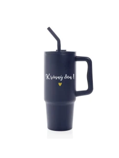 KRÁSNÝ DEN - modrý cestovní termohrnek 900 ml
