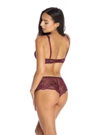 Vyztužená dámská podprsenka Cora model 18351650 bordó - Mat