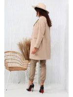 Dámský kabát Emili Béžová - Merce Dámský kabát Emili Béžová - Merce