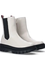 Dámske členkové topánky T3A5-33058-1355101-101 Ecru with Black - Tommy Hilfiger