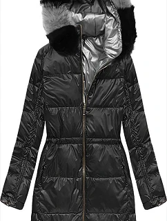 DWUSTRONNA ZIMOWA DAMSKA KURTKA CZARNA model 21242307 - MADE IN ITALY