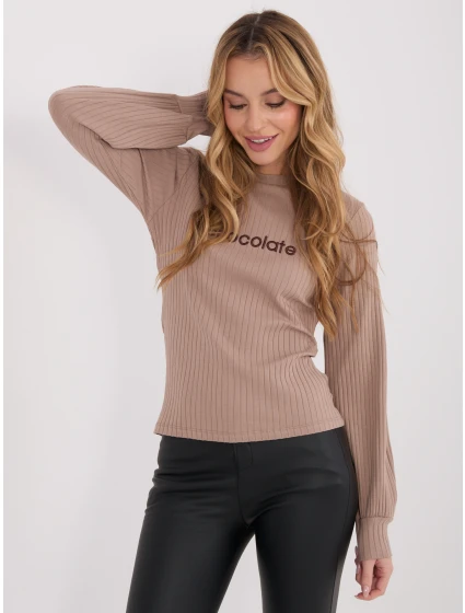 Bluzka RV BZ model 21801869 ciemny bezowy - FPrice Bluzka RV BZ model 21801869 ciemny bezowy - FPrice