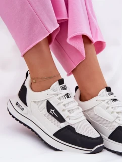 Dámska obuv na platforme Big Star HI-POLY SYSTEM - bielo-čierna