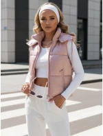 Dámská prošívaná vesta růžová Dstreet model 21970003 - FashionStreet