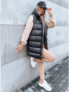 Dámská dlouhá prošívaná zimní vesta černá Dstreet model 21970825 - FashionStreet
