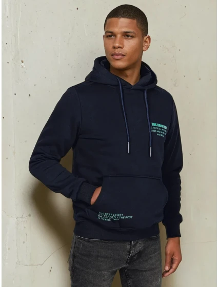 Pánská mikina s kapucí tmavě modrá Dstreet model 21976030 - FashionStreet