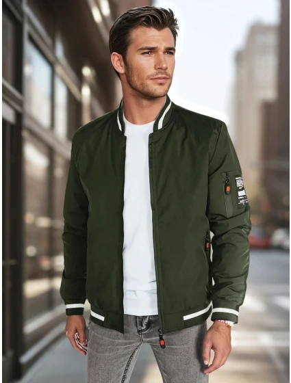 Pánská přechodná bunda bomber zelená Dstreet model 21986380 - FashionStreet