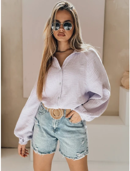 Dámské džínové šortky s páskem HOT SUMMER blue Dstreet model 21987641 - FashionStreet