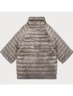 Obojstranná dámska plus size bunda Goodlookin cocoa/panther s 3/4 rukávmi (M6-6308-358)