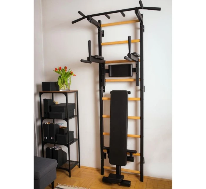 GYMNASTICKÝ REBRÍK S NASTAVITEĽNOU TYČOU A ZÁBRADLÍM BENCHK 732B