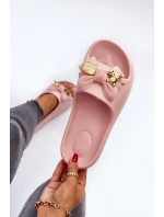Dámské žabky s mašlí Růžové model 21652092 - Boto