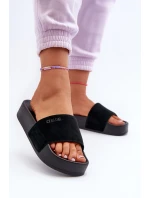 Dámské sandály na platformě z semiše Big Star model 21655540 černé - Big Star Shoes