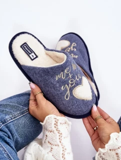 Dámské klasické zateplené pantofle Blue Mabira