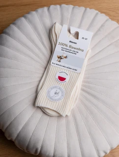 Dámské přírodní ponožky 100% bavlna 201