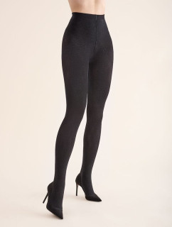 Pančuchové nohavice Elena čierne s kockovaným vzorom 60 den