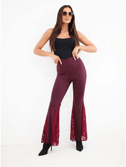 Dámské kalhoty s se nohavicí šedé model 22354231 - K-Fashion Dámské kalhoty s se nohavicí šedé model 22354231 - K-Fashion
