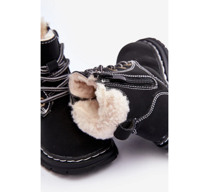 Dětské Trapery Botky Na Zip s Černé model 21640246 - Boto Dětské Trapery Botky Na Zip s Černé model 21640246 - Boto