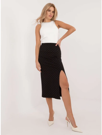 Sukňa MI SD 25999.73 čierna a strieborná