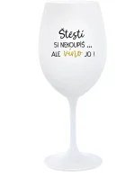 Šťastie si nekúpiš... ale môžeš si kúpiť víno! - pohár na biele víno 350 ml