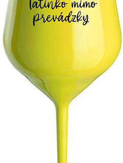 Táta je z cesty - žltý nerozbitný pohár na víno 470 ml