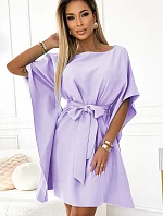 287-29 SOFIA Dámske motýlie šaty so zaväzovaním v páse - SEVEN