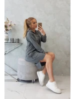 model 18747744 grafitové šaty - K-Fashion