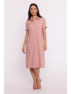 B282 Košilové šaty - růžové