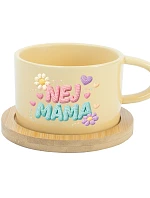 NEJ MAMA - žltý pohár na makrónky 200 ml