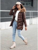Dámská zimní bunda s kapucí hnědá Dstreet model 21979344 - FashionStreet