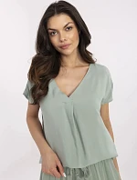 Blúzka D73761M11171B pistáciová