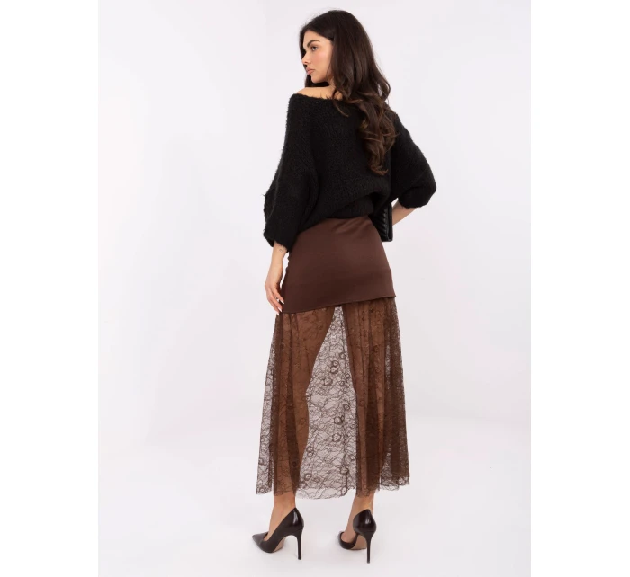 Spódnica MI SD model 21766339 brązowy - FPrice Spódnica MI SD model 21766339 brązowy - FPrice