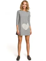Dámska tunika z francúzskeho froté úpletu s vreckom v tvare srdca M053 - MOE