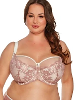 Maxi podprsenka BSM 1244 Ranita púdrovo ružová s ecru - Gaia