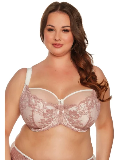 Maxi podprsenka BSM 1244 Ranita púdrovo ružová s ecru - Gaia Maxi podprsenka BSM 1244 Ranita púdrovo ružová s ecru - Gaia