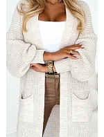 Sveter s vreckami 627-1 béžový - Numoco Sveter s vreckami 627-1 béžový - Numoco